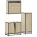 Set de muebles de baño 3 pzas madera contrachapada roble Sonoma