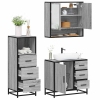 Set de muebles de baño 3 pzas madera contrachapada gris sonoma