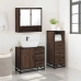 Set de muebles baño 3 pzas madera contrachapada roble marrón