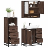 Set de muebles baño 3 pzas madera contrachapada roble marrón