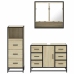 Set de muebles de baño 3 pzas madera contrachapada roble Sonoma