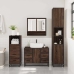 Set de muebles baño 3 pzas madera contrachapada roble marrón