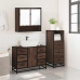 Set de muebles baño 3 pzas madera contrachapada roble marrón