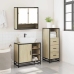 Set de muebles de baño 3 pzas madera contrachapada roble Sonoma