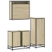 Set de muebles de baño 3 pzas madera contrachapada roble Sonoma