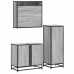 Set de muebles de baño 3 pzas madera contrachapada gris sonoma