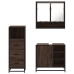 Set de muebles baño 3 pzas madera contrachapada roble marrón