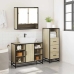 Set de muebles de baño 3 pzas madera contrachapada roble Sonoma