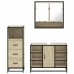 Set de muebles de baño 3 pzas madera contrachapada roble Sonoma