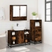 Set de muebles baño 3 pzas madera contrachapada roble ahumado