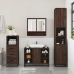 Set de muebles baño 3 pzas madera contrachapada roble marrón