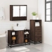 Set de muebles baño 3 pzas madera contrachapada roble marrón