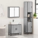 Set de muebles de baño 3 pzas madera contrachapada gris sonoma