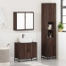 Set de muebles baño 3 pzas madera contrachapada roble marrón