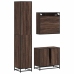 Set de muebles baño 3 pzas madera contrachapada roble marrón