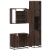 Set de muebles baño 3 pzas madera contrachapada roble marrón