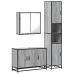 Set de muebles de baño 3 pzas madera contrachapada gris sonoma