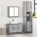 Set de muebles de baño 3 pzas madera contrachapada gris sonoma