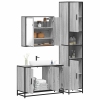 Set de muebles de baño 3 pzas madera contrachapada gris sonoma