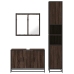 Set de muebles baño 3 pzas madera contrachapada roble marrón