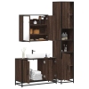 Set de muebles baño 3 pzas madera contrachapada roble marrón