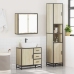 Set de muebles de baño 3 pzas madera contrachapada roble Sonoma