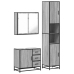 Set de muebles de baño 3 pzas madera contrachapada gris sonoma