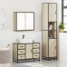 Set de muebles de baño 3 pzas madera contrachapada roble Sonoma