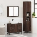 Set de muebles baño 3 pzas madera contrachapada roble marrón