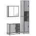 Set de muebles de baño 3 pzas madera contrachapada gris sonoma