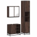 Set de muebles baño 3 pzas madera contrachapada roble marrón