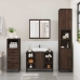 Set de muebles baño 3 pzas madera contrachapada roble marrón