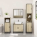 Set de muebles de baño 3 pzas madera contrachapada roble Sonoma