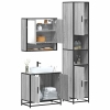 Set de muebles de baño 3 pzas madera contrachapada gris sonoma