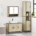 Set de muebles de baño 3 pzas madera contrachapada roble Sonoma