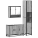 Set de muebles de baño 3 pzas madera contrachapada gris sonoma