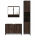 Set de muebles baño 3 pzas madera contrachapada roble marrón