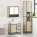 Set de muebles de baño 3 pzas madera contrachapada roble Sonoma