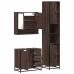 Set de muebles baño 3 pzas madera contrachapada roble marrón