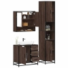 Set de muebles baño 3 pzas madera contrachapada roble marrón