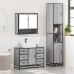 Set de muebles de baño 3 pzas madera contrachapada gris sonoma