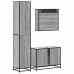 Set de muebles de baño 3 pzas madera contrachapada gris sonoma