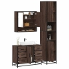 Set de muebles baño 3 pzas madera contrachapada roble marrón