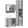 Set de muebles de baño 3 pzas madera contrachapada gris sonoma