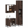 Set de muebles baño 3 pzas madera contrachapada roble marrón