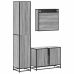 Set de muebles de baño 3 pzas madera contrachapada gris sonoma