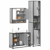 Set de muebles de baño 3 pzas madera contrachapada gris sonoma