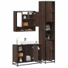 Set de muebles baño 3 pzas madera contrachapada roble marrón