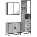 Set de muebles de baño 3 pzas madera contrachapada gris sonoma