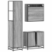 Set de muebles de baño 3 pzas madera contrachapada gris sonoma